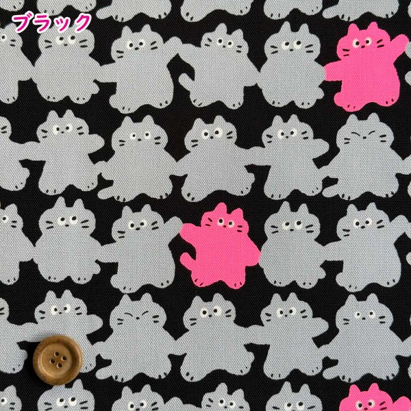 Photo4: 【1米 價格】🟣日本製｜💢 非 現貨｜🇯🇵 日本製｜100% 棉 ~ 牛津布｜可愛貓咪｜2026年 1月 (4)