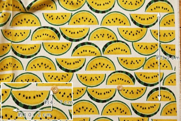 Photo5: 【1米 價格】🟫日本製｜💢 非 現貨｜🇯🇵 日本製｜棉 80% 麻 20%｜水果 西瓜｜2026年 1月 (5)