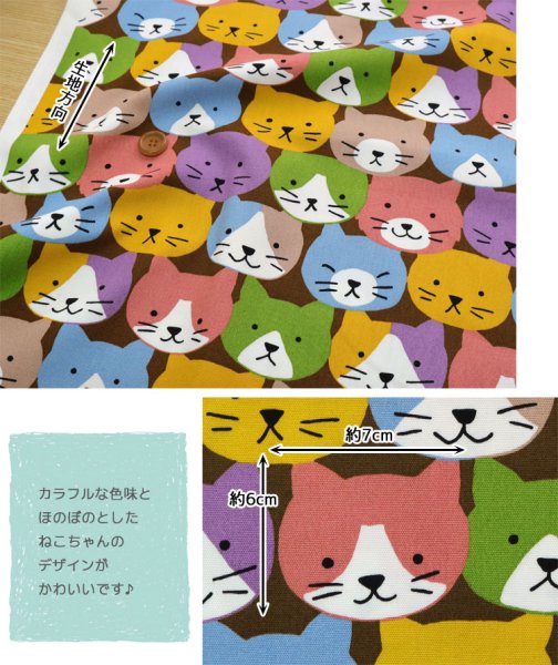 Photo3: 【1米 價格】🟤日本製｜💢 非 現貨｜100% 棉 ~ 牛津布｜動物 貓｜2026年 1月 (3)