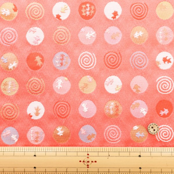 Photo2: 【1米 價格】🟡日本製｜💢 非 現貨｜西陣織 金襴｜和風 和柄 日式 金魚 (2)