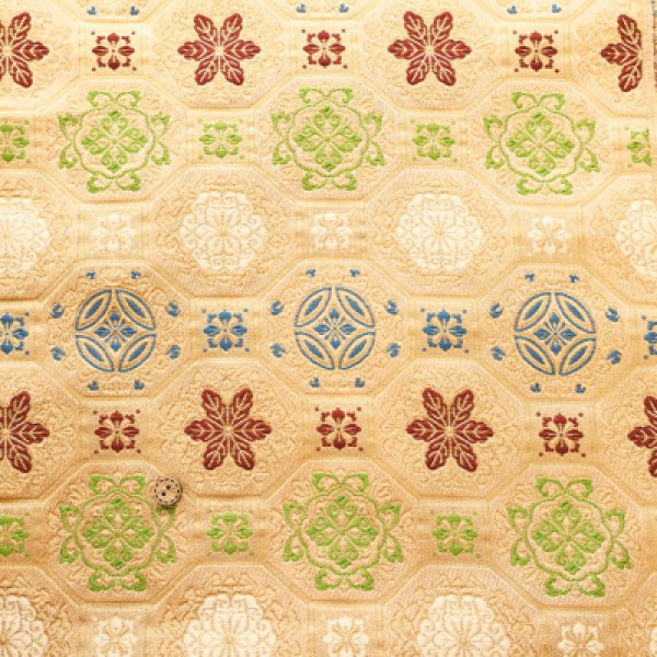 Photo1: 【1米 價格】🟡日本製｜💢 非 現貨｜西陣織 金襴｜和風 和柄 日式 龜甲紋 (1)