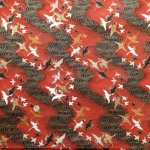 Photo1: 【1米 價格】🟡日本製｜💢 非 現貨｜西陣織 金襴｜和風 和柄 日式 鳥與流線 (1)