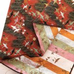 Photo4: 【1米 價格】🟡日本製｜💢 非 現貨｜西陣織 金襴｜和風 和柄 日式 鳥與流線 (4)