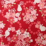 Photo3: 【1米 價格】🔴日本製｜💢 非 現貨｜100% 棉 ~ 紬布 "具有立體感，彷彿由粗細不均的手工紡紗織成"｜和風 日式 櫻花與兔子｜2026年 1月 (3)