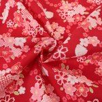 Photo4: 【1米 價格】🔴日本製｜💢 非 現貨｜100% 棉 ~ 紬布 "具有立體感，彷彿由粗細不均的手工紡紗織成"｜和風 日式 櫻花與兔子｜2026年 1月 (4)