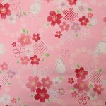 Photo6: 【1米 價格】🔴日本製｜💢 非 現貨｜100% 棉 ~ 紬布 "具有立體感，彷彿由粗細不均的手工紡紗織成"｜和風 日式 櫻花與兔子｜2026年 1月 (6)