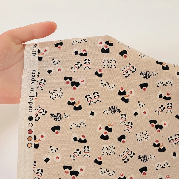 Photo4: 【1米 價格】🔴日本製｜💢 非 現貨｜100% 棉 ~ 牛津布｜和風 日式 熊貓 動物 飯糰｜2026年 1月 (4)