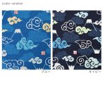 Photo2: 【1米 價格】🔴日本製｜💢 非 現貨｜100% 棉 ~ 紬布 "具有立體感，彷彿由粗細不均的手工紡紗織成"｜和風 日式 富士山、雲朵、吉祥圖案｜2026年 1月 (2)