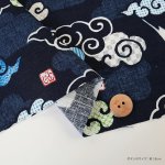 Photo4: 【1米 價格】🔴日本製｜💢 非 現貨｜100% 棉 ~ 紬布 "具有立體感，彷彿由粗細不均的手工紡紗織成"｜和風 日式 富士山、雲朵、吉祥圖案｜2026年 1月 (4)