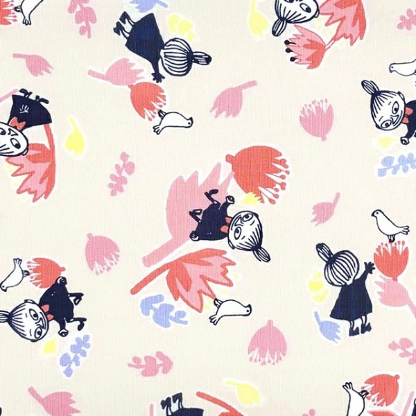 Photo4: 【1米 價格】🔵日本製｜💢 非 現貨｜100% 棉 ~ 牛津布｜Moomin 小不點 Little My 鳥與花朵｜2026年 2月 (4)