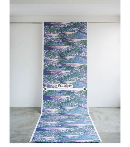 Photo4: 【1米 價格】🟦日本製｜💢 非 現貨｜100% 棉 ~ Viyella ｜KESHIKI 吉本悠美 抽象風景圖案 山巒、湖泊、城市｜2026年 2月 (4)