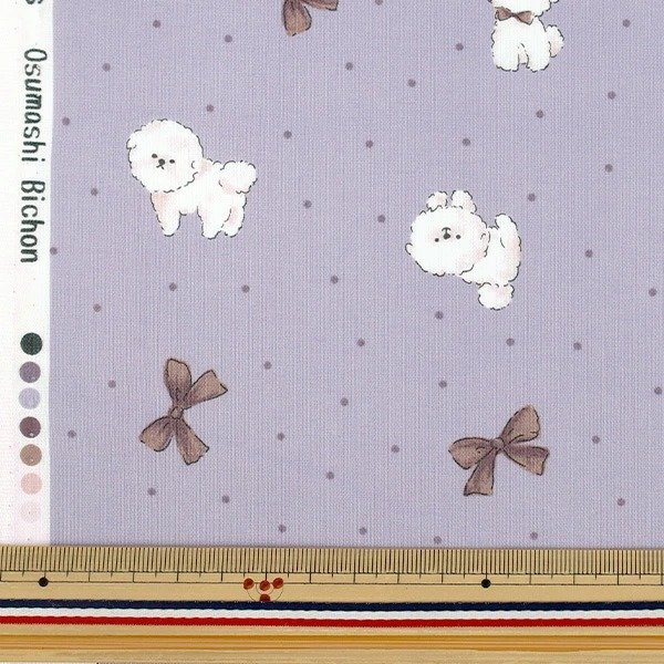 Photo6: 【1米 價格】🟥日本製｜💢 非 現貨｜100% 棉 ~ 薄棉｜動物 Bichon 比熊犬｜2026年 2月 (6)
