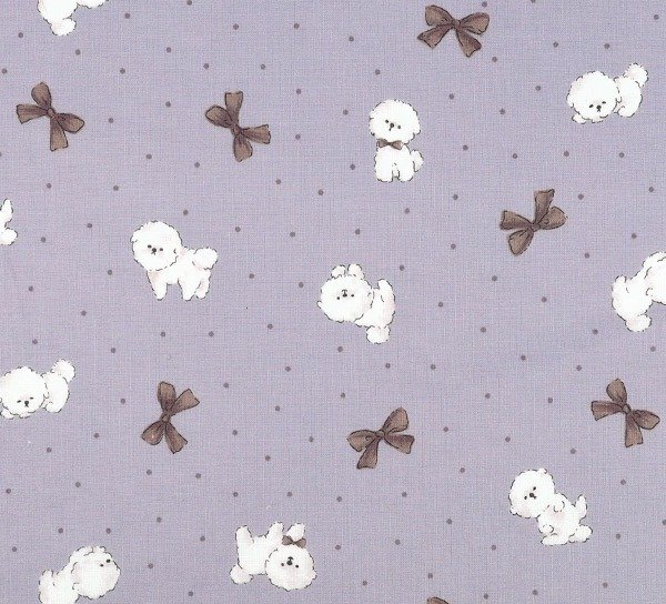 Photo5: 【1米 價格】🟥日本製｜💢 非 現貨｜100% 棉 ~ 薄棉｜動物 Bichon 比熊犬｜2026年 2月 (5)