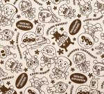 Photo4: 【1米 價格】🟦日本製｜💢 非 現貨｜100% 棉 ~ 85%棉 15%麻｜麵包超人 線條畫單色圖案｜2026年 2月 (4)