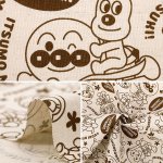 Photo5: 【1米 價格】🟦日本製｜💢 非 現貨｜100% 棉 ~ 85%棉 15%麻｜麵包超人 線條畫單色圖案｜2026年 2月 (5)