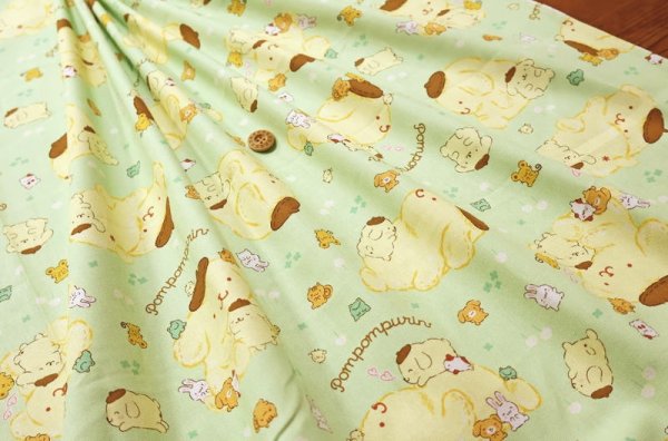 Photo8: 【1米 價格】🔵日本製｜💢 非 現貨｜100% 棉 ~ 牛津布｜sanrio 布丁狗 Pom Pom Purin｜2026年 2月 (8)