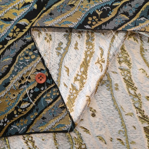 Photo4: 【1米 價格】🟡日本製｜💢 非 現貨｜西陣織 金襴｜和風 和柄 日式 斜條紋 (4)