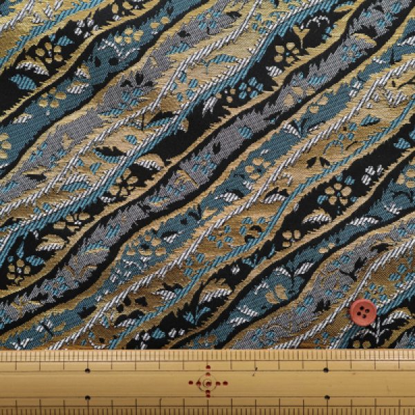 Photo2: 【1米 價格】🟡日本製｜💢 非 現貨｜西陣織 金襴｜和風 和柄 日式 斜條紋 (2)