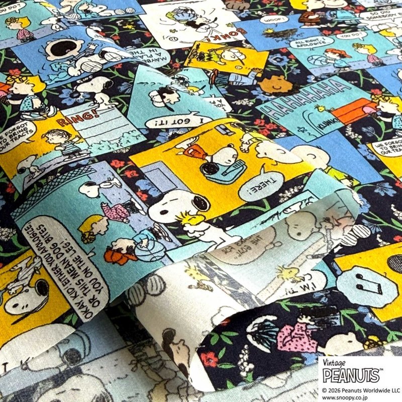 Photo4: 【1米 價格】🟣日本製｜💢 非 現貨｜100% 棉 ~ Liberty 柔軟的質地、輕盈｜Peanuts Collection Vol.3 漫畫宇宙｜2026年 2月 (4)
