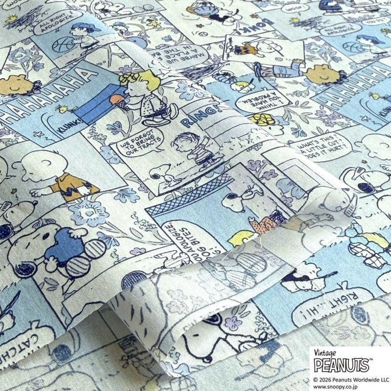 Photo4: 【1米 價格】🟣日本製｜💢 非 現貨｜100% 棉 ~ Liberty 柔軟的質地、輕盈｜Peanuts Collection Vol.3 漫畫宇宙｜2026年 2月 (4)