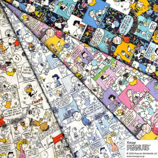 Photo5: 【1米 價格】🟣日本製｜💢 非 現貨｜100% 棉 ~ Liberty 柔軟的質地、輕盈｜Peanuts Collection Vol.3 漫畫宇宙｜2026年 2月 (5)