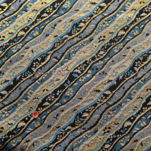 Photo1: 【1米 價格】🟡日本製｜💢 非 現貨｜西陣織 金襴｜和風 和柄 日式 斜條紋 (1)