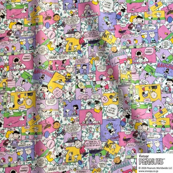Photo2: 【1米 價格】🟣日本製｜💢 非 現貨｜100% 棉 ~ Liberty 柔軟的質地、輕盈｜Peanuts Collection Vol.3 漫畫宇宙｜2026年 2月 (2)