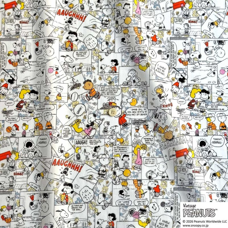 Photo2: 【1米 價格】🟣日本製｜💢 非 現貨｜100% 棉 ~ Liberty 柔軟的質地、輕盈｜Peanuts Collection Vol.3 漫畫宇宙｜2026年 2月 (2)
