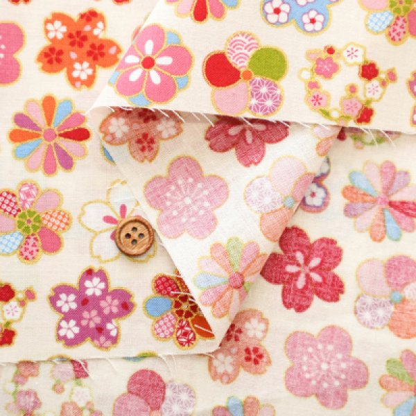 Photo8: 【1米 價格】🟡日本製｜💢 非 現貨｜100% 棉 ~ 薄棉｜日式 和風 花朵 櫻花｜2026年 2月 (8)