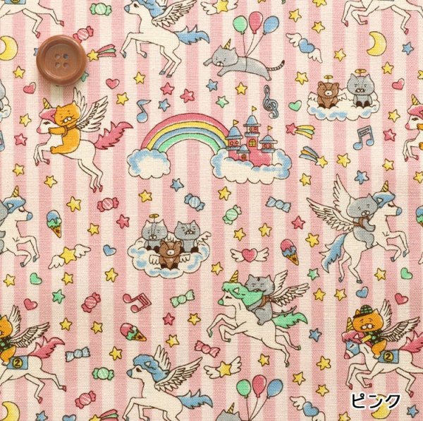 Photo2: 【1米 價格】🟤日本製｜💢 非 現貨｜100% 棉 ~ 10號帆布｜動物 貓咪 獨角馬｜2026年 (2)