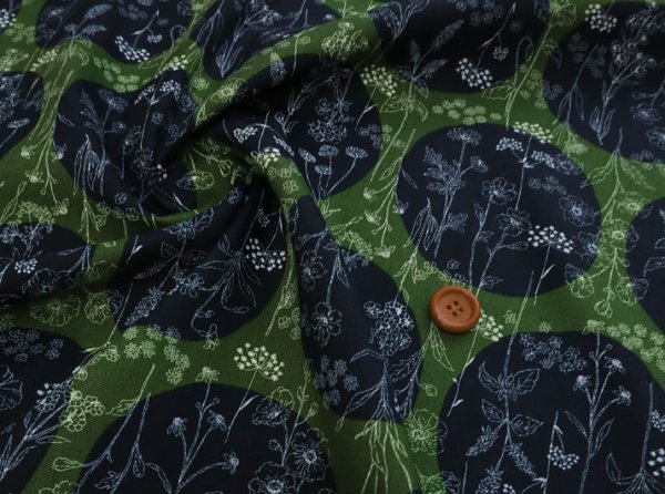 Photo7: 【1米 價格】🟤日本製｜💢 非 現貨｜100% 棉 ~ 牛津布｜花卉小夜曲 波點圖案｜2026年 (7)