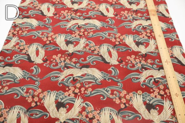 Photo7: 【1米 價格】🟡日本製｜💢 非 現貨｜100% 棉 ~ 薄棉｜和風 日式 櫻花和鶴｜2026年 (7)