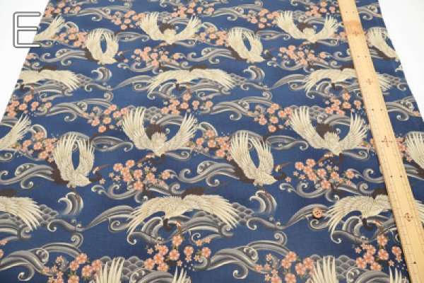 Photo8: 【1米 價格】🟡日本製｜💢 非 現貨｜100% 棉 ~ 薄棉｜和風 日式 櫻花和鶴｜2026年 (8)