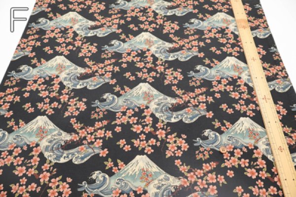 Photo9: 【1米 價格】🟡日本製｜💢 非 現貨｜100% 棉 ~ 薄棉｜和風 日式 櫻花和富士山｜2026年 (9)