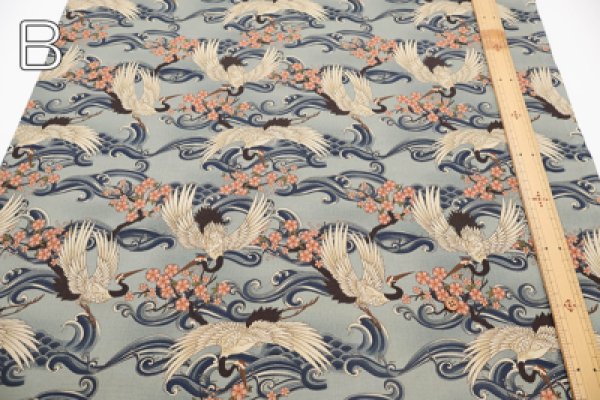 Photo5: 【1米 價格】🟡日本製｜💢 非 現貨｜100% 棉 ~ 薄棉｜和風 日式 櫻花和鶴｜2026年 (5)