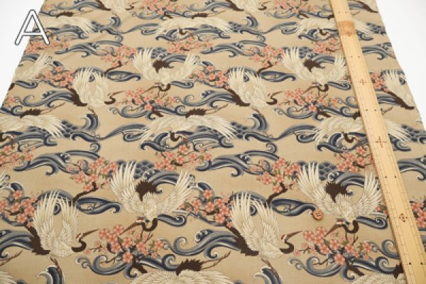 Photo4: 【1米 價格】🟡日本製｜💢 非 現貨｜100% 棉 ~ 薄棉｜和風 日式 櫻花和鶴｜2026年 (4)