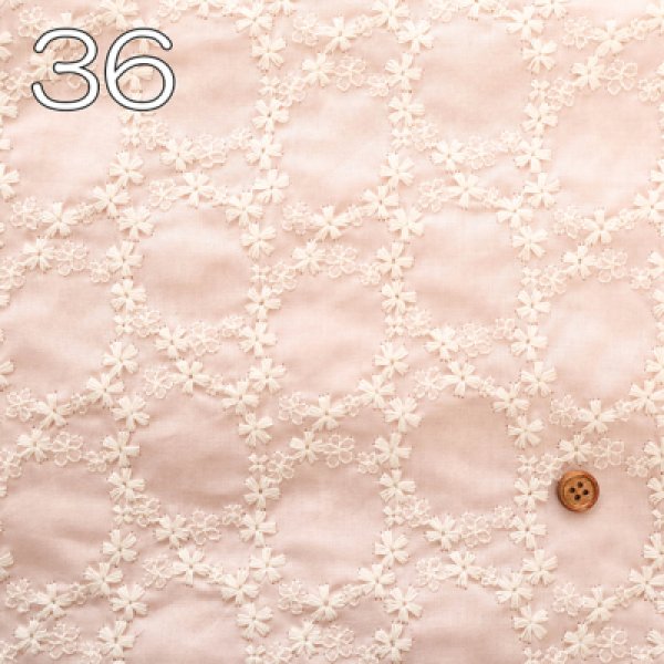 Photo4: 【1米 價格】🟡日本製｜💢 非 現貨｜100% 棉 ~ 薄｜剌繡 花環｜2026年 (4)