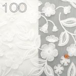 Photo2: 【1米 價格】🟡日本製｜💢 非 現貨｜100% Polyester ~ 薄紗｜剌繡 花朵｜2026年 (2)