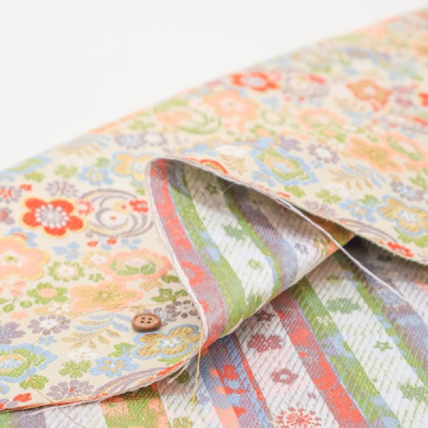 Photo4: 【1米 價格】🟡日本製｜💢 非 現貨｜西陣織 金襴｜和風 和柄 日式 花 (4)