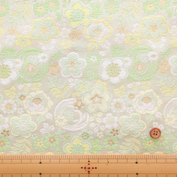 Photo2: 【1米 價格】🟡日本製｜💢 非 現貨｜西陣織 金襴｜和風 和柄 日式 花 (2)