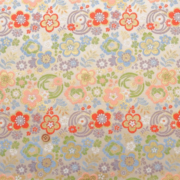 Photo1: 【1米 價格】🟡日本製｜💢 非 現貨｜西陣織 金襴｜和風 和柄 日式 花 (1)