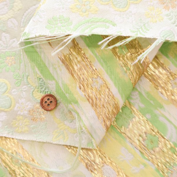 Photo4: 【1米 價格】🟡日本製｜💢 非 現貨｜西陣織 金襴｜和風 和柄 日式 花 (4)