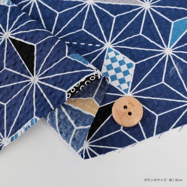 Photo6: 【1米 價格】🔴日本製｜💢 非 現貨｜100% 棉 ~ 波紋布｜麻葉紋 和風 日式  夏天面料｜2026年 (6)