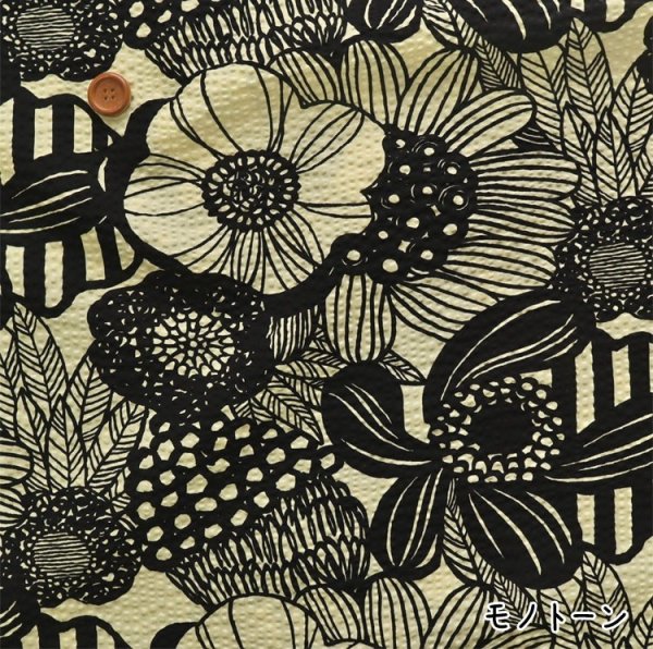 Photo4: 【1米 價格】🟤日本製｜💢 非 現貨｜100% 棉 ~ 波紋布｜花朵 花卉 夏天面料｜2026年 (4)