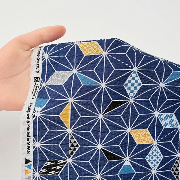 Photo5: 【1米 價格】🔴日本製｜💢 非 現貨｜100% 棉 ~ 波紋布｜麻葉紋 和風 日式  夏天面料｜2026年 (5)