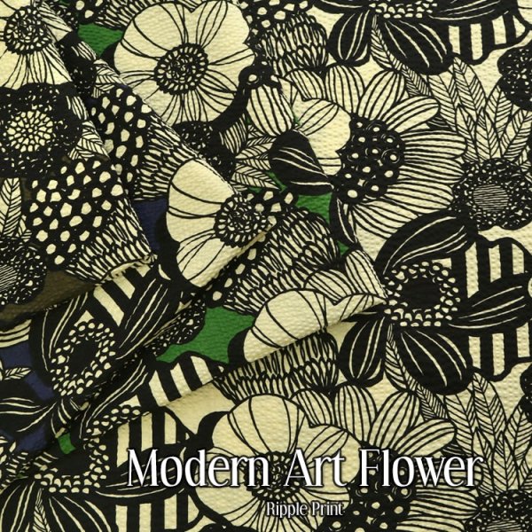 Photo1: 【1米 價格】🟤日本製｜💢 非 現貨｜100% 棉 ~ 波紋布｜花朵 花卉 夏天面料｜2026年 (1)