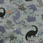 Photo5: 【1米 價格】🟤日本製｜💢 非 現貨｜100% 棉 ~ 波紋布｜恐龍 動物 夏天面料｜2026年 (5)
