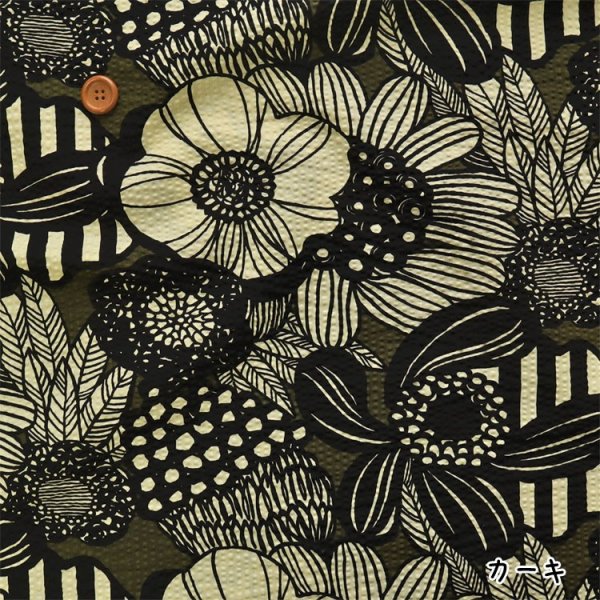 Photo7: 【1米 價格】🟤日本製｜💢 非 現貨｜100% 棉 ~ 波紋布｜花朵 花卉 夏天面料｜2026年 (7)