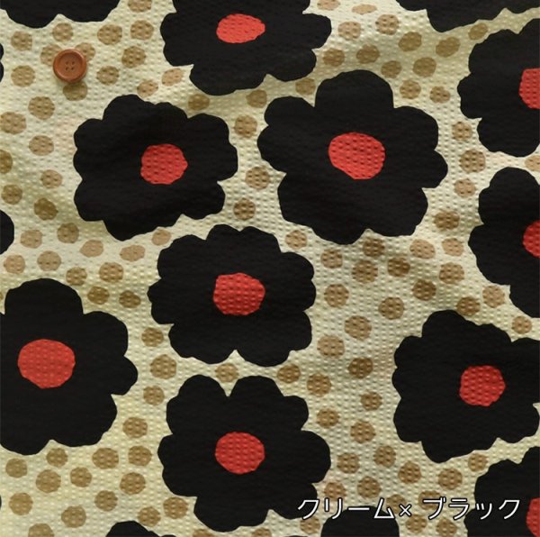 Photo2: 【1米 價格】🟤日本製｜💢 非 現貨｜100% 棉 ~ 波紋布｜花朵 花卉 夏天面料｜2026年 (2)