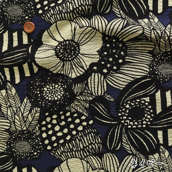 Photo5: 【1米 價格】🟤日本製｜💢 非 現貨｜100% 棉 ~ 波紋布｜花朵 花卉 夏天面料｜2026年 (5)